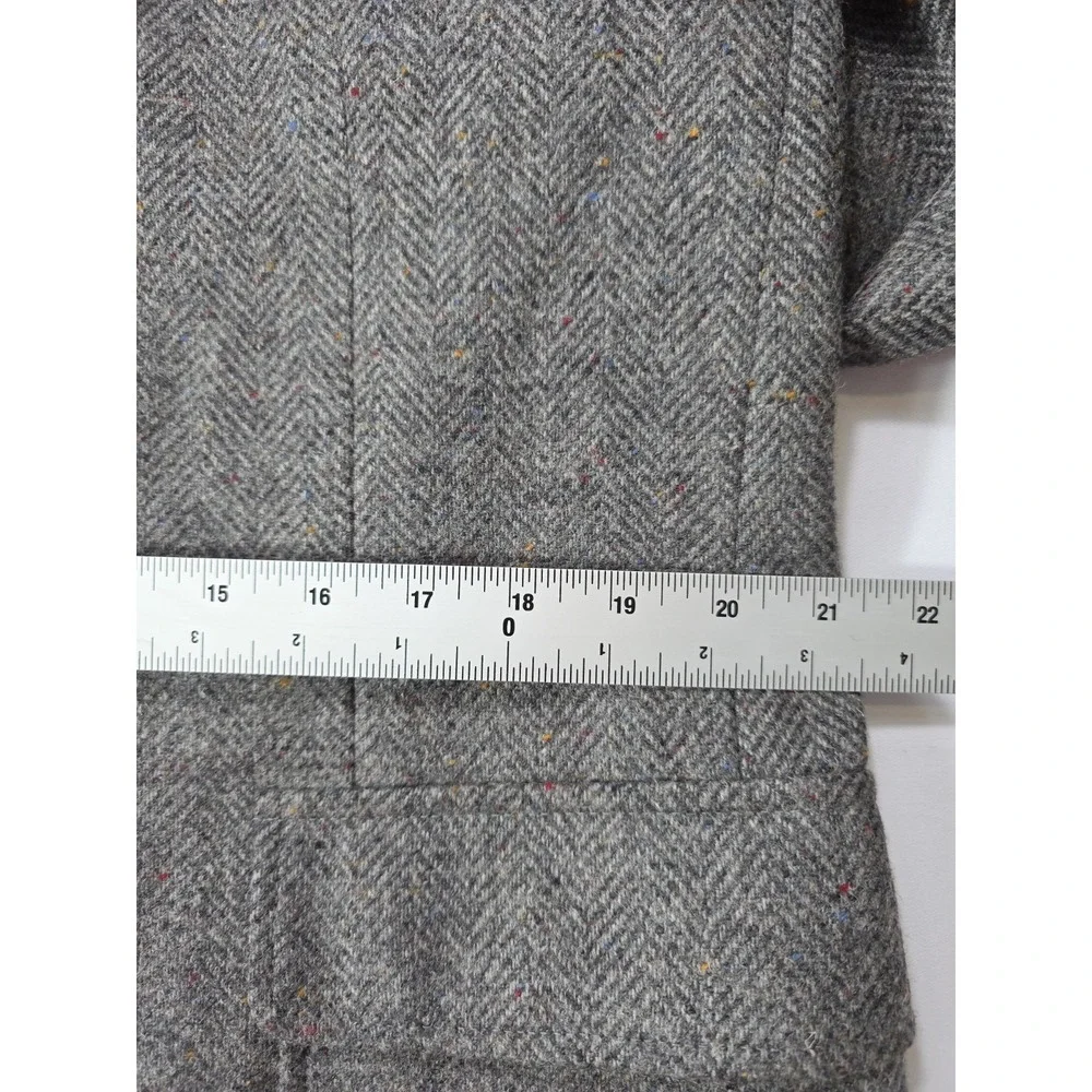 Vintage Imperial Haggar Wool Blazer 44R Gray Herringbone USA $115